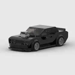 Dodge Muscle Car Racing Building Blocks Set - Creative Garage Toy (Challenger - Black)