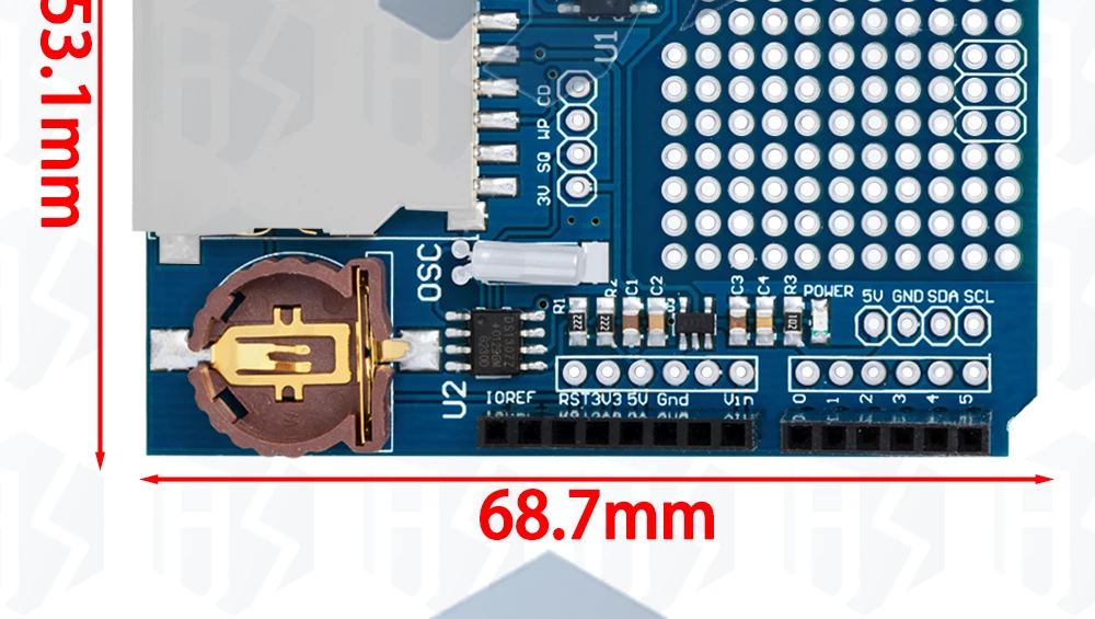 Neues XD-05 Datenlogger-Modul, Schutzplatine V1.0 für Arduino UNO, SD-Karte, heiß begehrt – Detail 10