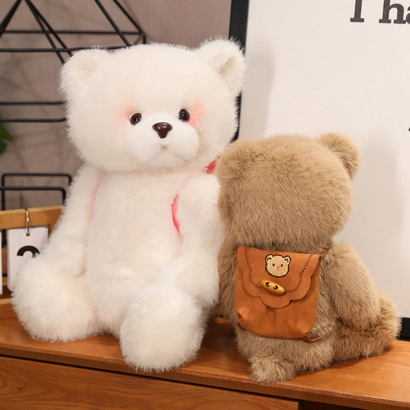 배낭 포함 귀여운 테디 베어 봉제 인형, 동물 인형 장난감, 수면 베개, 어린이 생일 선물, 가정 장식