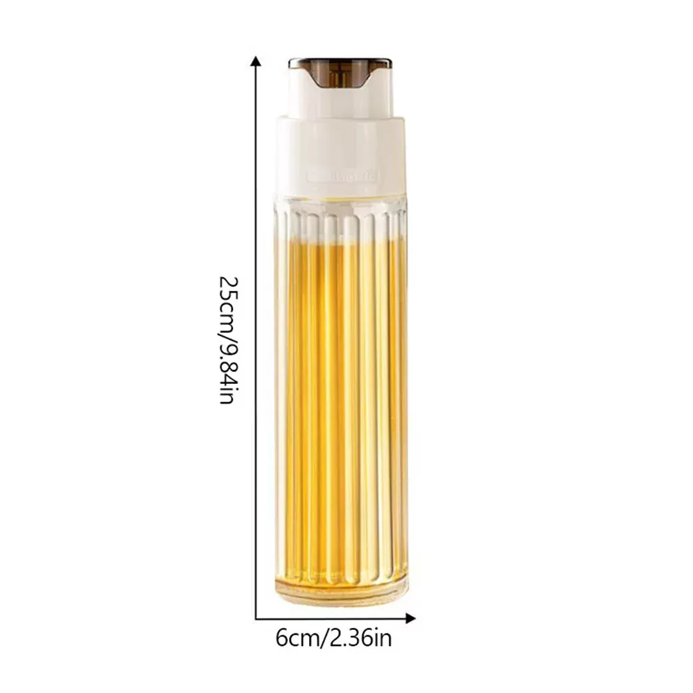 Oil Dispenser Spice Jar Seasoning Bottle 500ML Glass Oil Vinegar Bottle Automatic Opening Closing Leak Gravity Dispenser for Kitchen