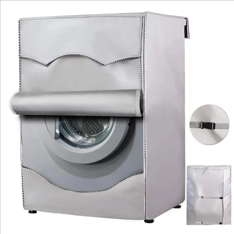 4 size washer-dryer cover Washing machine cover Polyester waterproof front load sunblock laundry silver coated dust cover