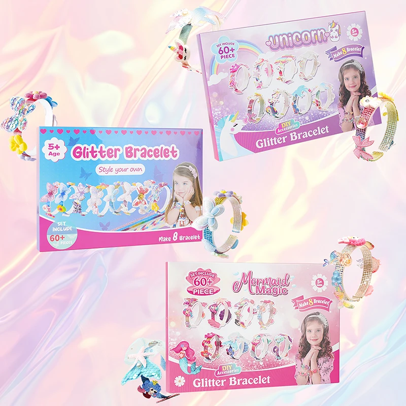 Fun DIY Kids' Jewelry Material Pack: Make Your Own Bracelet, Headband & Butterfly Piece! - 5