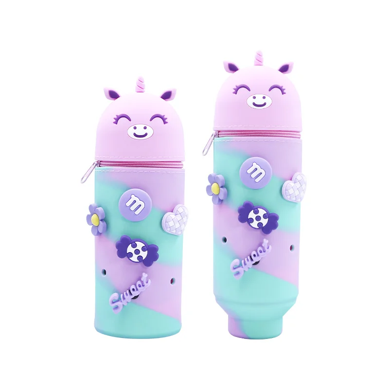 Whimsical Animal Standing Pencil Case & Pen Holder - Perfect for Students, School, and Office Gifts