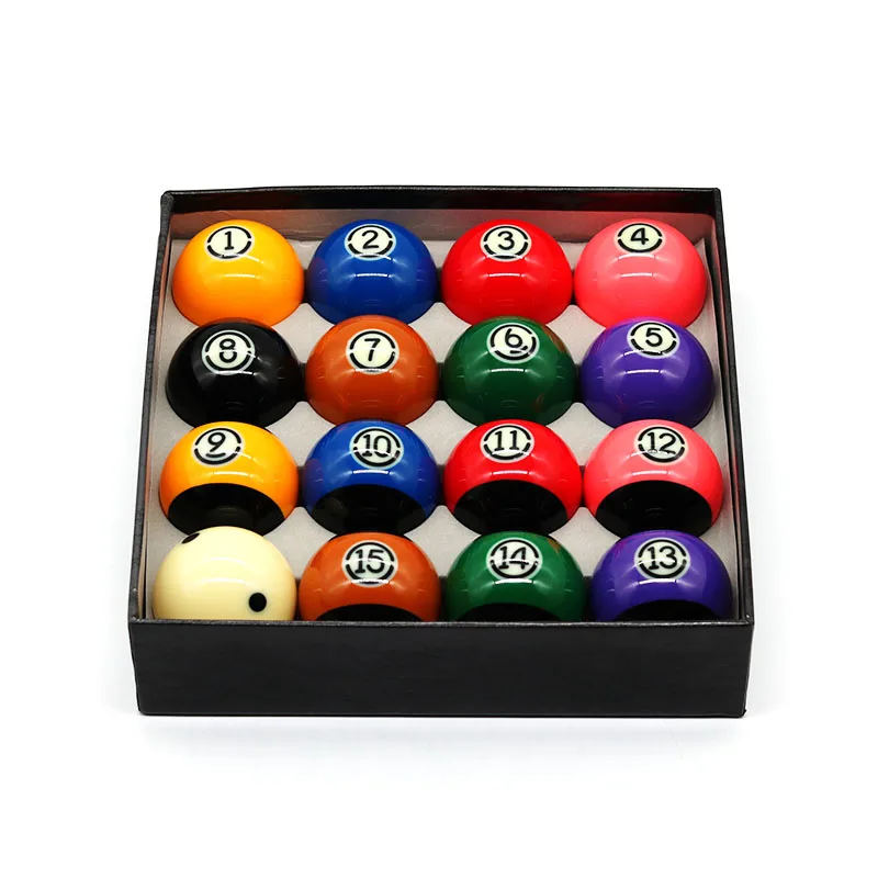 Black Color 57.2MM Marblized Billiard Pool ball set 2-1/4inch 16x