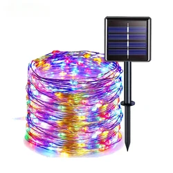 Enhanced Outdoor Solar LED Fairy String Lights - Waterproof Twinkle Lamps for Garden and Patio Decor, Perfect for Christmas and Parties (Multicolor)