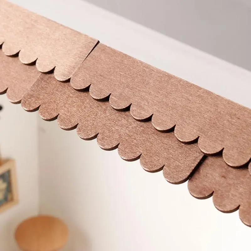12Pcs Dollhouse Wooden Roof Tiles Shingles Eaves Model Dollhouse Micro Construction Props Dolls House Pretend Play Toys