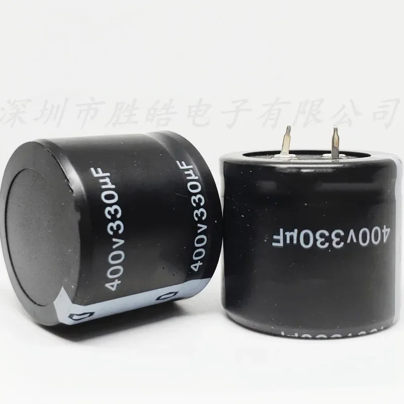 (2PCS) 400V330uF  Series 25x40mm   Aluminum Electrolytic Capacitors  High Quality  400V330uF   Hard Feet 3pcs jccon 25v 10000uf 10000uf 25v 18x35mm pitch 7 5mm 105℃ high frequency low resistance aluminum electrolytic capacitors