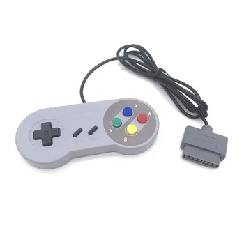 SNES 비디오 게임 콘솔용 게임 패드, SFC 및 SNES 게임 콘솔용 단추 컨트롤러, 16 비트 그레이 컬러, 7 핀
