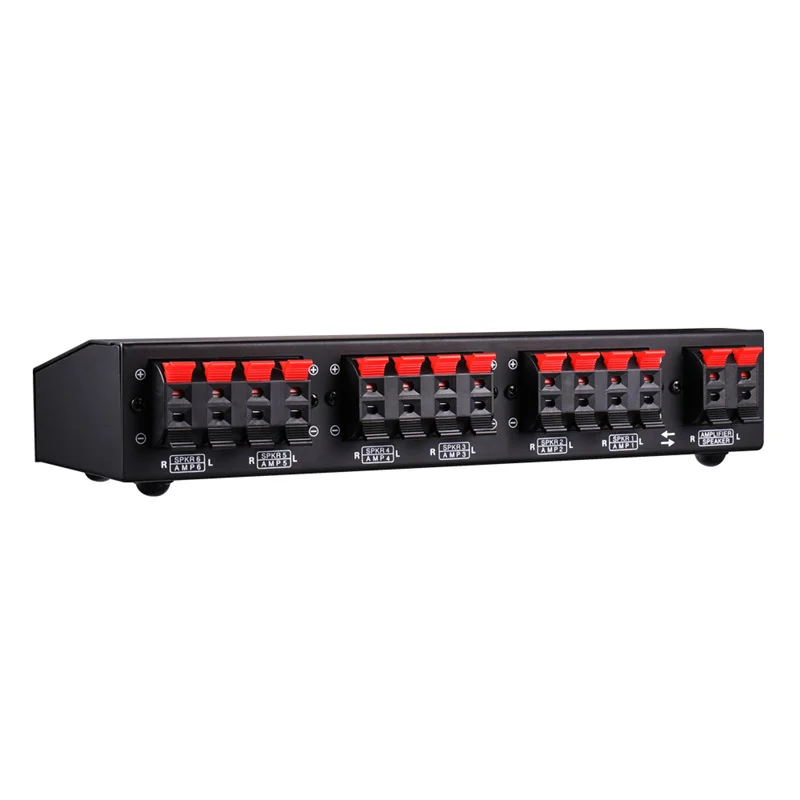 TZT Six-way Stereo Speaker Selector Switch Amplifier Selector Bidirectional Selective Switcher B898