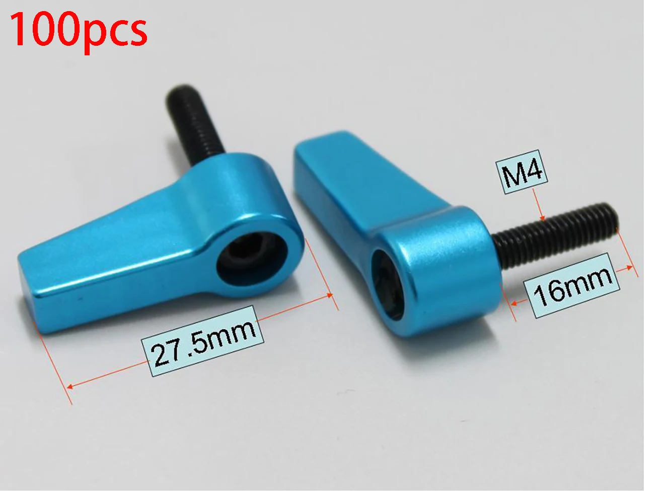 

Профессиональный винт с ручкой M4 100 шт., винт L-образной формы для стержня 15 мм, система зажима и винты m4 с зажимом для стержня