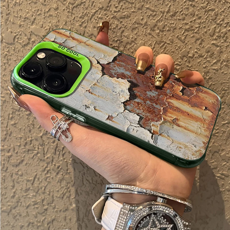 Vintage-Style Frosted Acrylic Phone Case