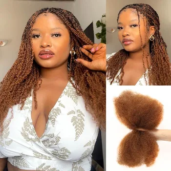 Best Quality QVR Afro Kinky Bulk Hair for Dreadlocks Affordable Sale Top Tight Kinkys for Loc Repair Twist Braiding 1 Pack 50g 1