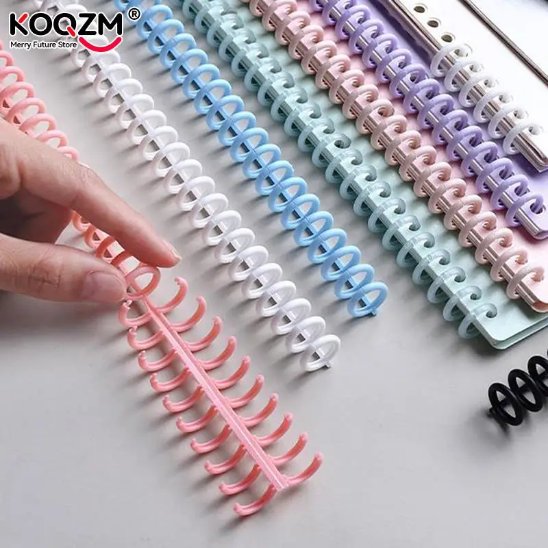 30 Holes Loose-leaf Plastic Binding Ring Spring Spiral Rings Binder ...