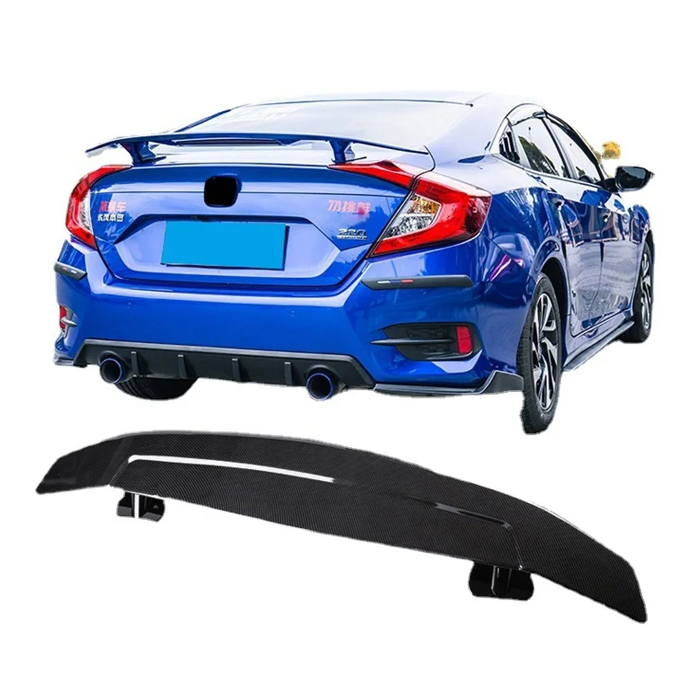 

For Honda CIVIC Ten Generations 2016-2019 Years Saloon Auto Accessories Rear Lip Car Bodykit Tail Spoiler Tail Bright Black