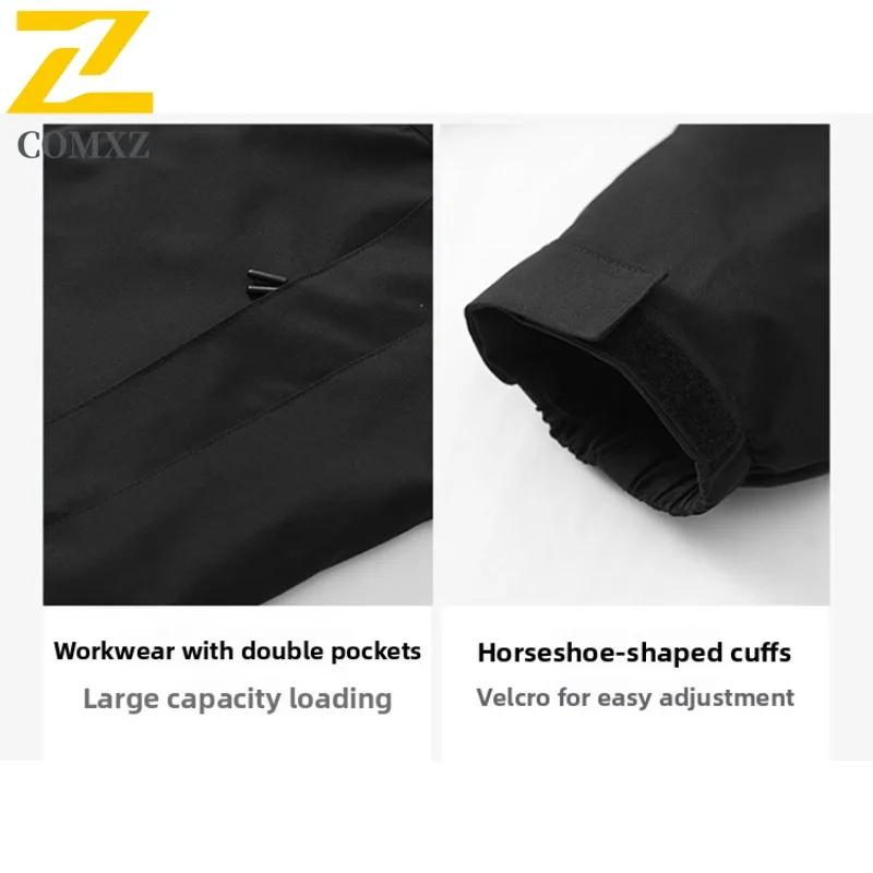 COMXZ Hooded Fashion 2025 Jacket for Men Outdoor Hike Thick Warm Parka All-Purpose Everyday Use Cozy Winter Windbreaker