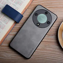 Elegant Silky Feel Durable Leather Phone Case - Premium Protective Cover for X50 (Light Grey)