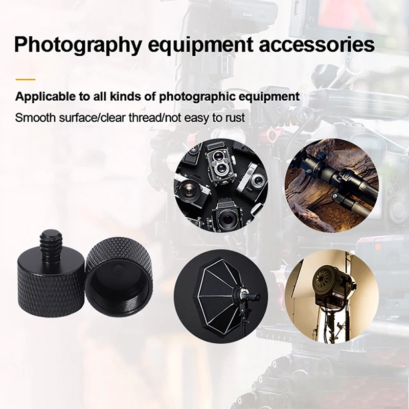 Metal Microphone Stand Adapters 5/8 To 1/4 Mic Conversion Screw Tripod Flash Bracket Photography Accessories