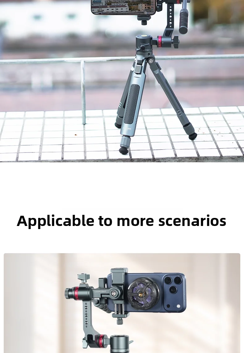 Leaplight LYR3 3-axis Universal Phone Gimbal Tilt Adjustable 360° Rotation for M