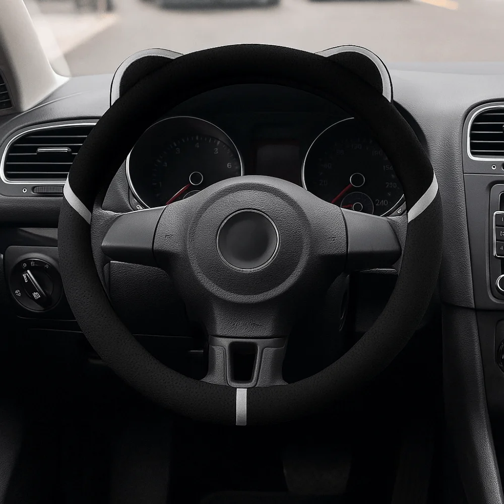 Coprivolante universale per auto Copri maniglia antiscivolo da 38 cm Manicotto volante traspirante che assorbe il sudore - immagine 4