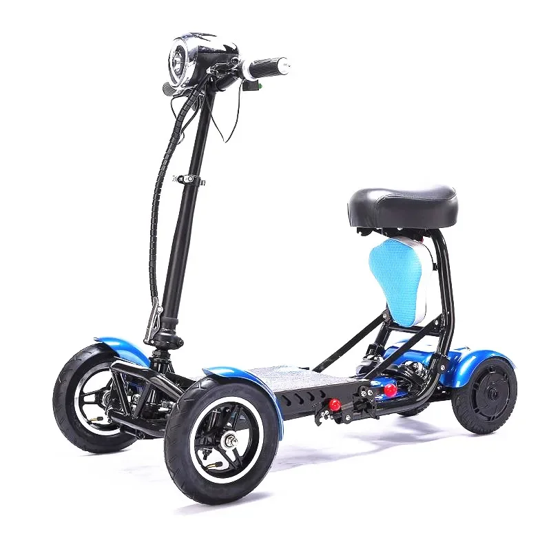 

36V 10AH Rang25KM lithium ion battery 4 wheel folding mobility scooter new mini adult portable foldable scooter electric bicycle
