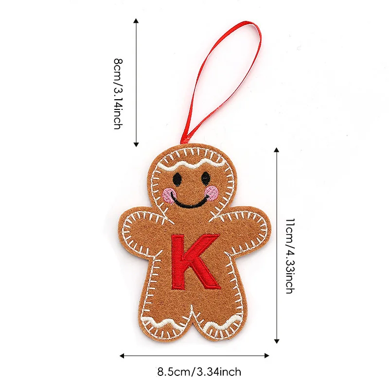 thumbnail image 1 of Adornos colgantes de Navidad con forma de muñeco de jengibre de AZ, adorno colgante para árbol de Navidad, regalo de Año Nuevo para niños y el hogar, 1 of 5