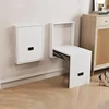 Folding Wall-mounted Bathroom Seats Simple Household Can Store Bathroom Chairs Porch Invisible Wall-mounted Shoe Changing Stool 1