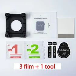 Hydrogel Film & Easy Install Tool - Premium Anti-Scratch Soft Screen Protector for Iwatch 10 46mm (3 film and 1 tool)
