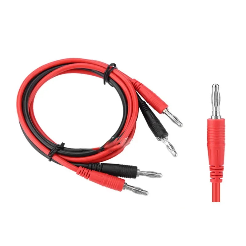2 개/몫 악어 클립 4mm 바나나 플러그 바나나 플러그 테스트 케이블 멀티 미터 테스트 케이블 내구성 와이어 및 전도성 금속