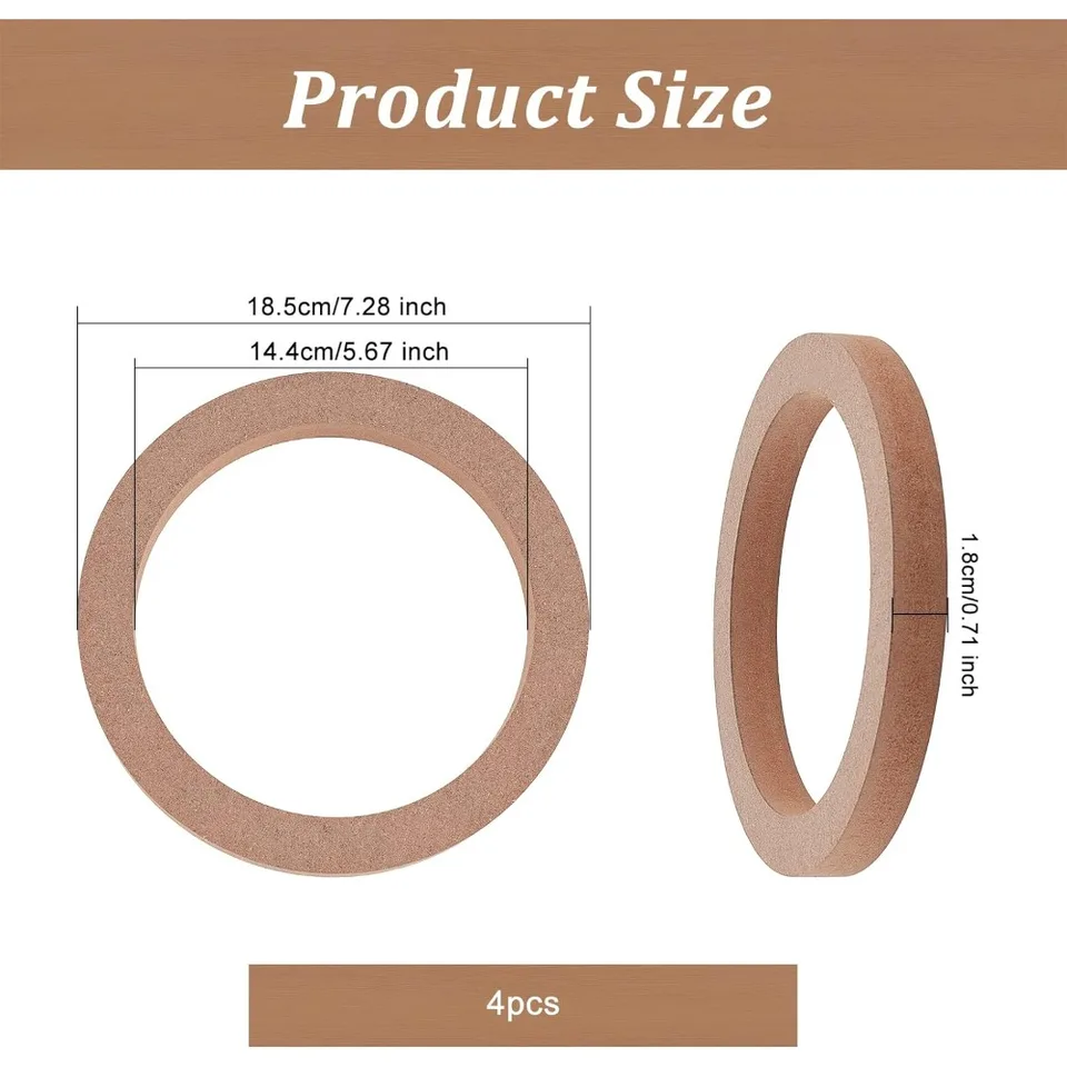 2 PC 6.5 altoparlante auto Distanziale anello adattatore staffa