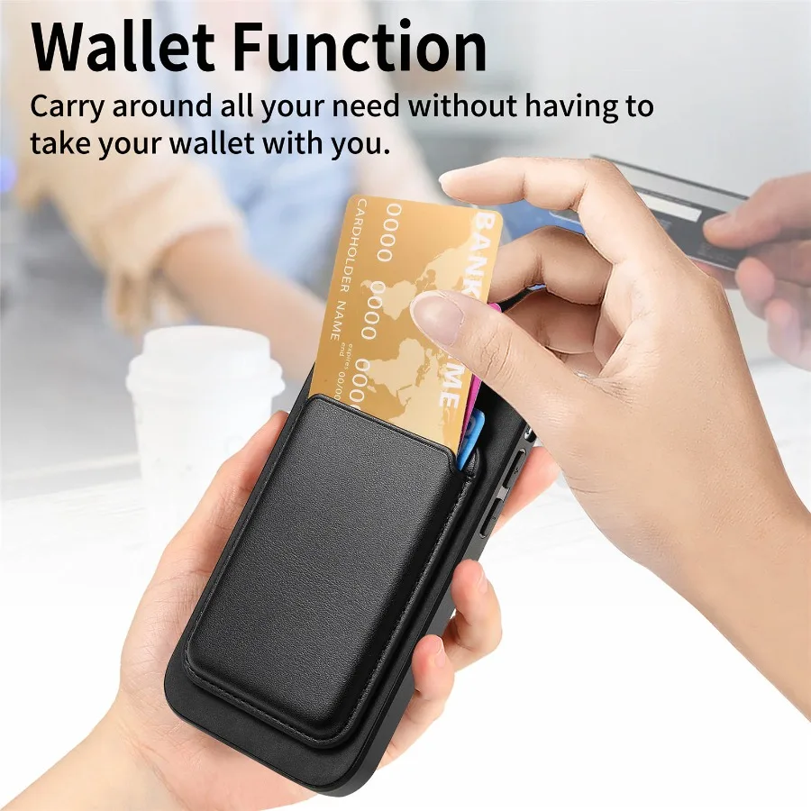 Luxury Leather Card Holder Magnetic Case for Nothing Phone – Elegant 2-in-1 Cover