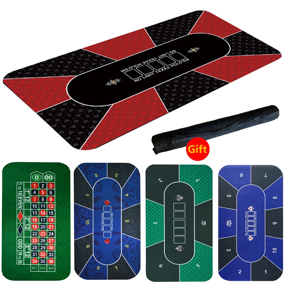 Tapis de bureau de jeu en caoutchouc durable, Hold'em Texas Poker