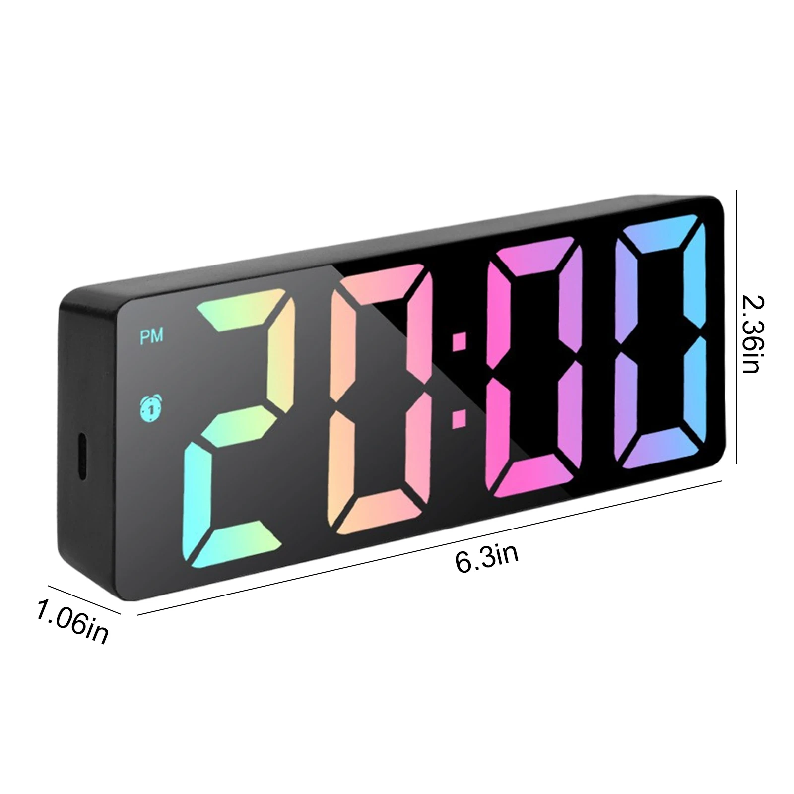 LED Display Digital Alarm Clock with Date, Temperature, and Snooze Features