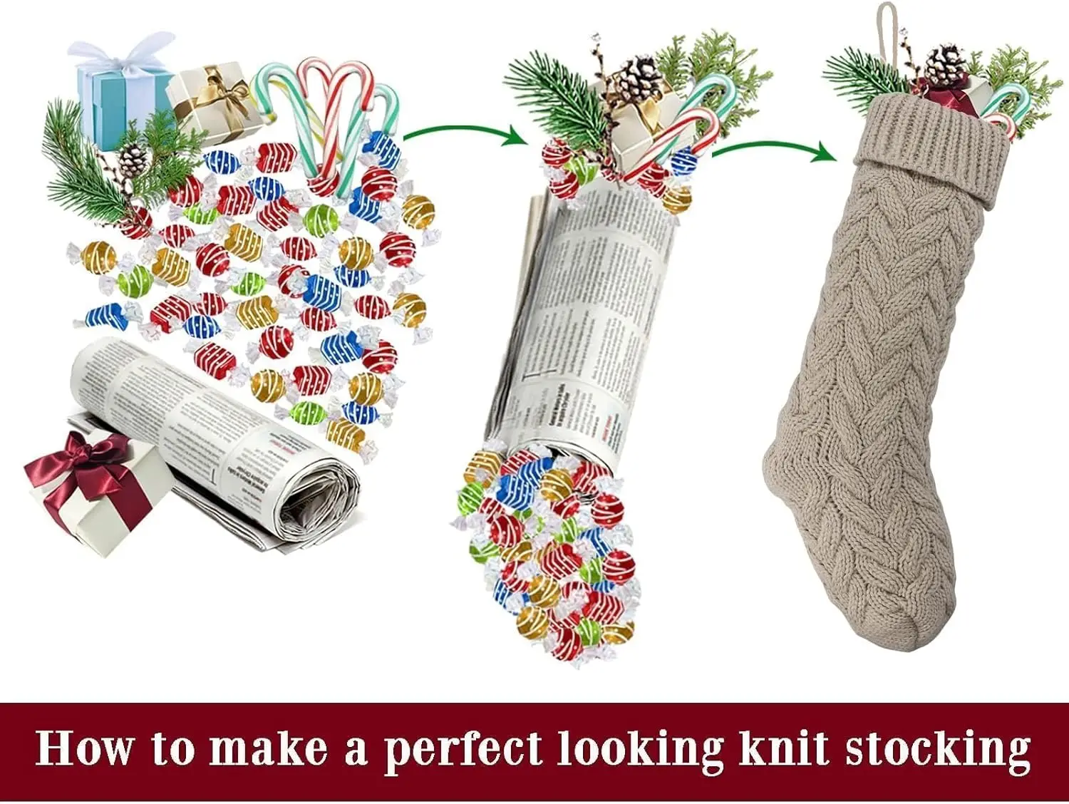 Christmas Stockings 6-8PACK 18In Cable Knit Fireplace Stockings Rustic Hanging Xmas Farmhouse Boho Decorations Family