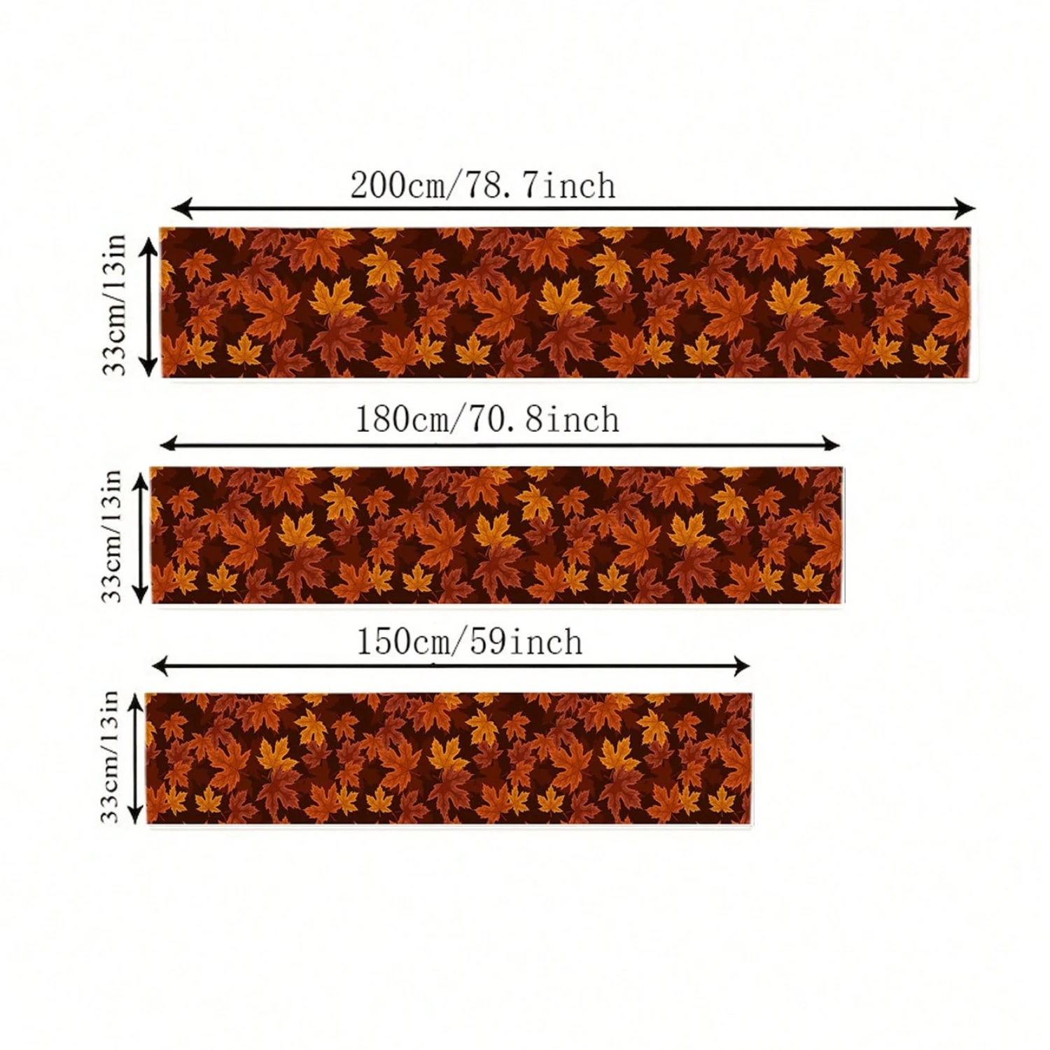 Fall Thanksgiving Maple Leaf Linen Table Runner Dresser Scarves Farmhouse Kitchen Dining Table Runners Wedding Party Decorations 5