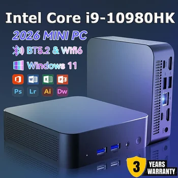 2026 Intel Core I9 10980HK Portable I9 Mini PC Computer Windows 11 Pro 16GB RAM 1TB M.2 SSD Gaming Mini Computer 1
