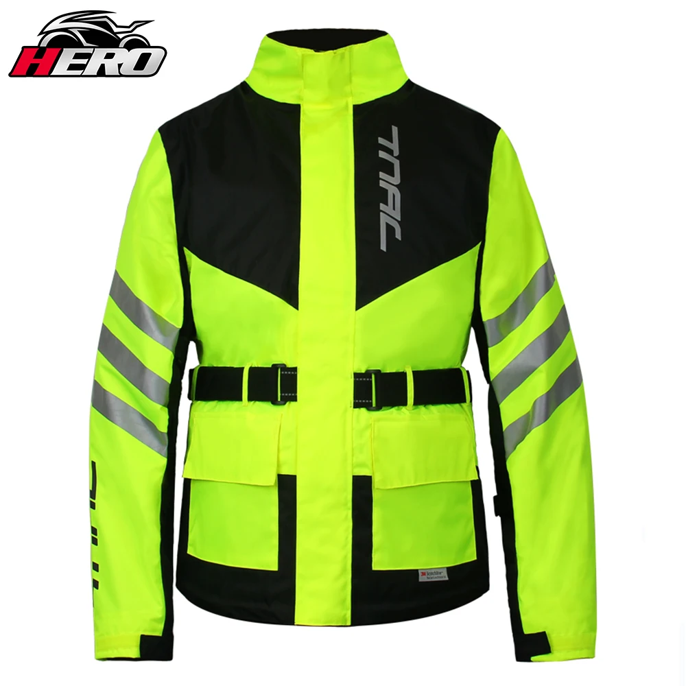 

Men Motorcycle Raincoat Moto Motocross Electric Scooters Reflective Raincoat Pants 100% Waterproof Motorcycle Jacket Split Rain