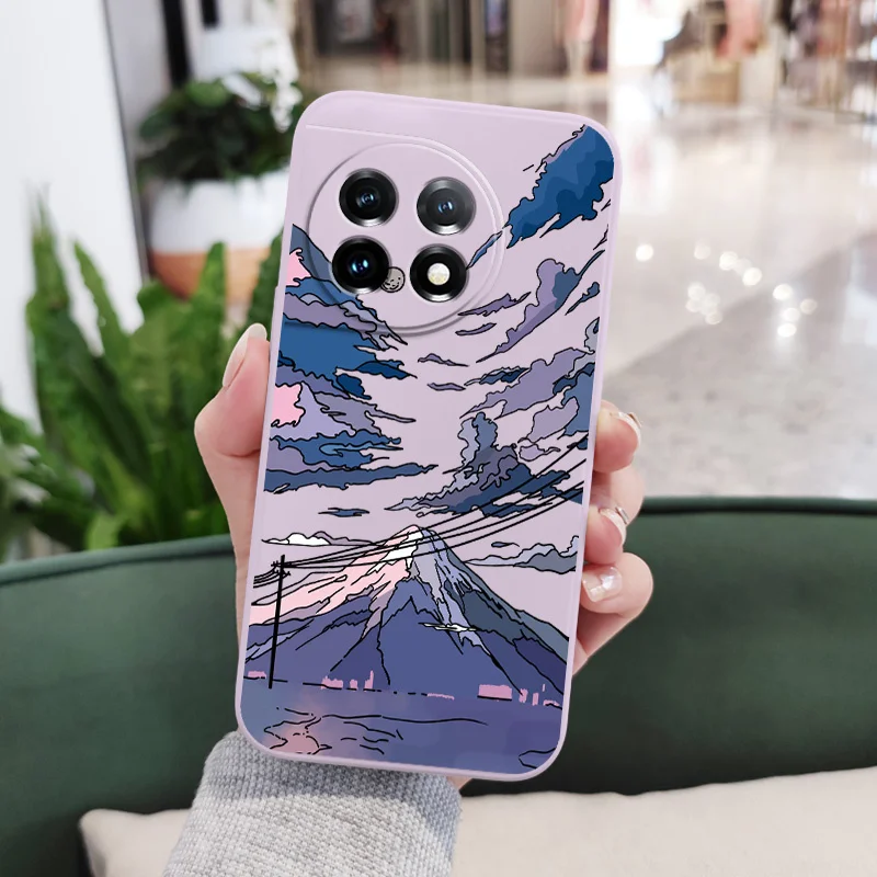 Floating Ash Mountain Liquid Silicone Phone Case