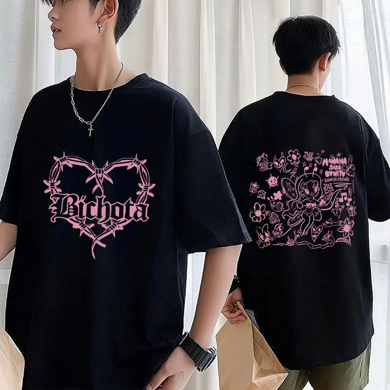 

Karol G Bichota T Shirt Fashion Harajuku Aesthetic Short Sleeve T-Shirt Y2k Men Women Hip Hop Loose Casual T-shirts Streetwear