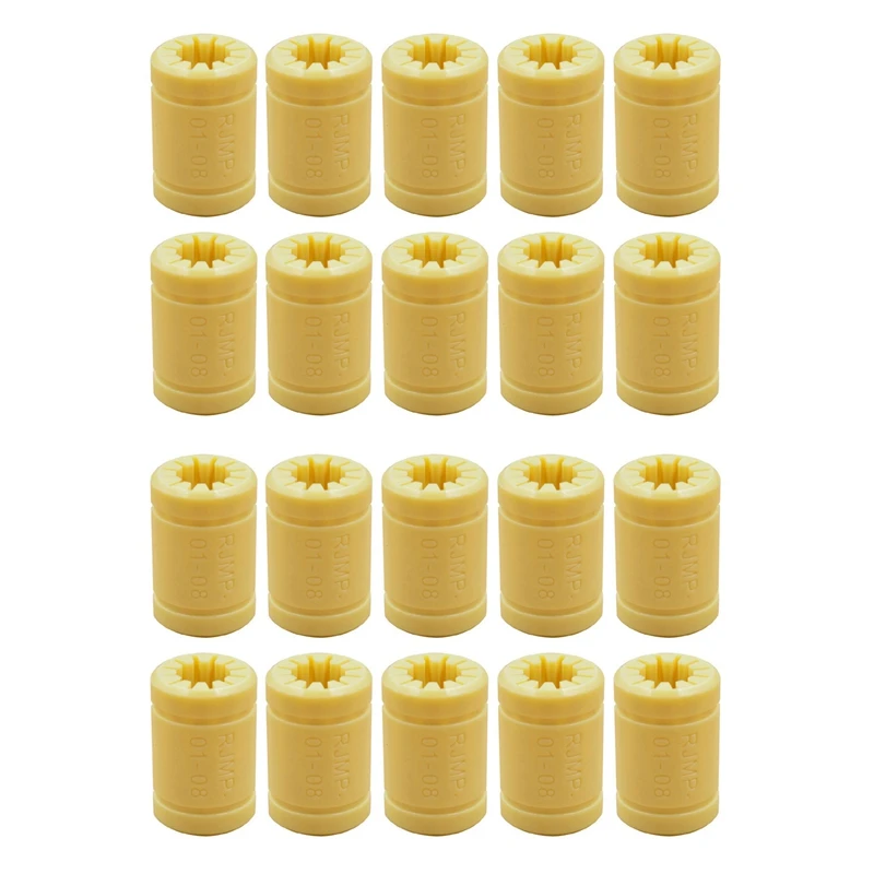 

20 LM8UU 3D Printer Solid Polymer Bearing 8 Mm Shafts For Mendel 3D Printer Parts