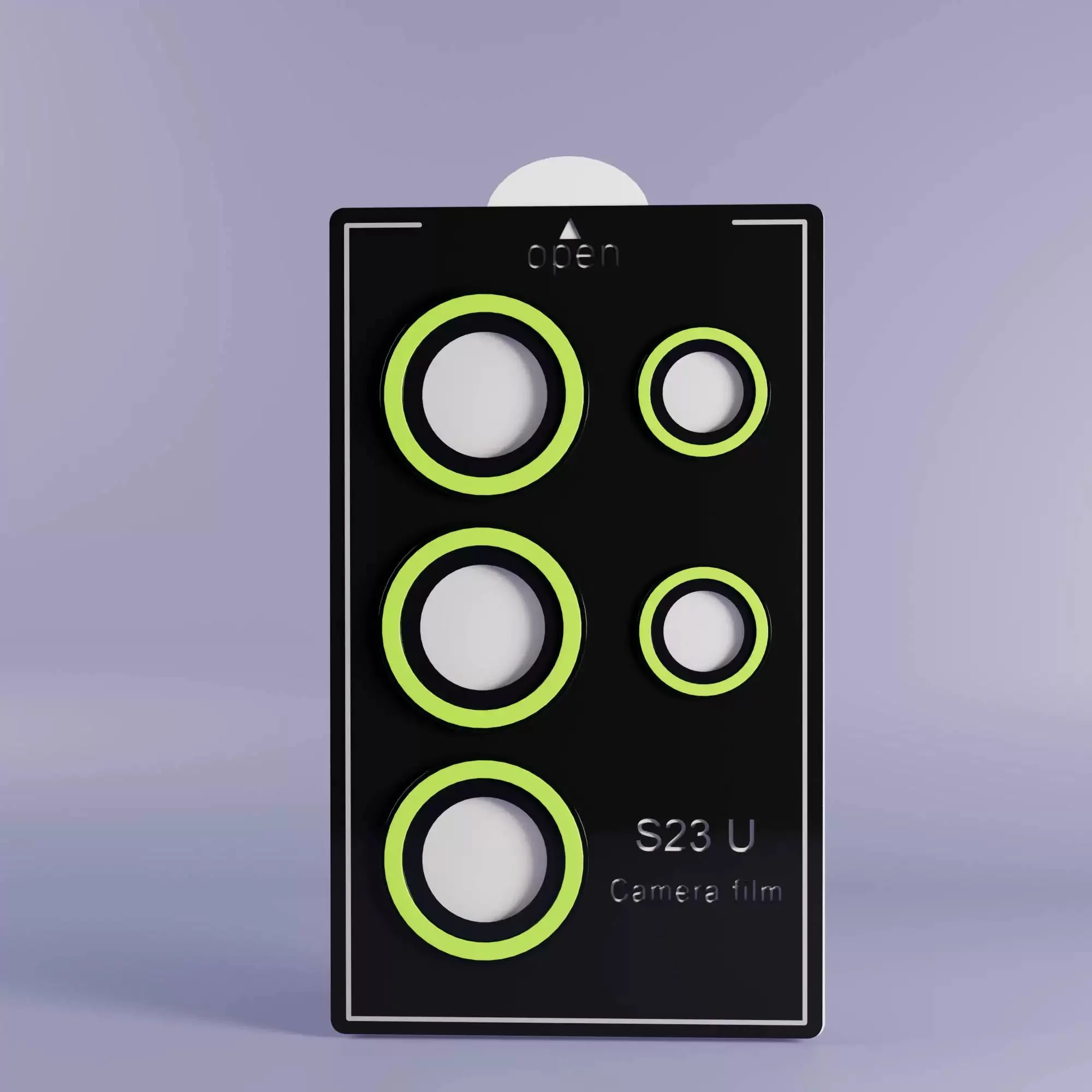 Luminous Color Lens Ring Tempered Glass Camera Protector with Anti-Scratch Cap