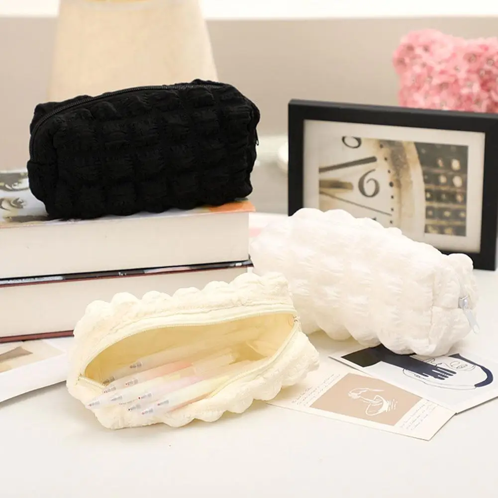 Charming Fufu Puff Pencil Case - Large Capacity Pencil Pouch