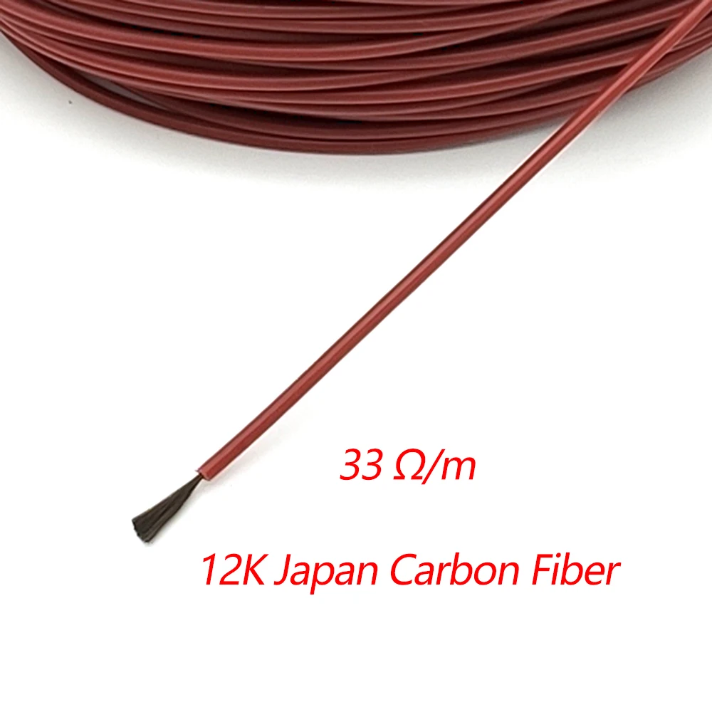 20/50 미터 12K 바닥 따뜻한 난방 케이블 33 Ohm/M 적외선 바닥 난방 필름 220V 탄소 섬유 난방 와이어 코일