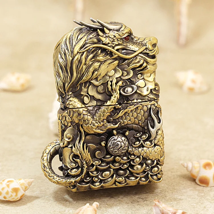

Подлинная Зажигалка Zippo, медная ветрозащитная керосиновая зажигалка, подарок с кодом защиты от подделки