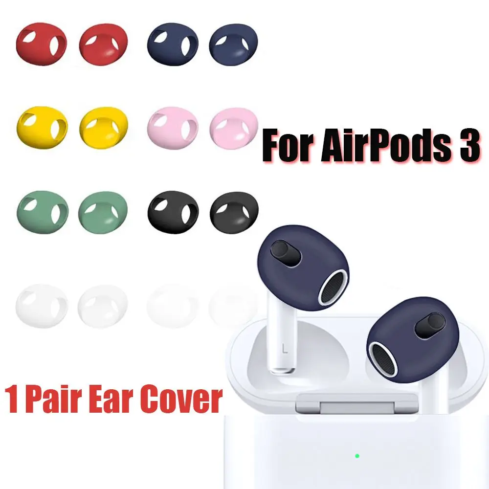 

2pcs/1pair Anti Slip Earphone Protective Silicone Earbuds Ear Cover Eartips For AirPods 3