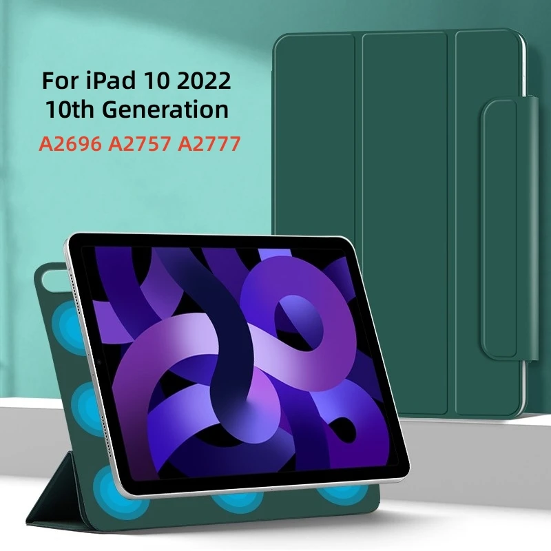 Per Il Nuovo Ipad 10 2022 10Th Generation Tablet Magnetic Smart Folding Cover Funda Per Apple Ipad 10 9 Pollici 2022 Case A2757 A2777