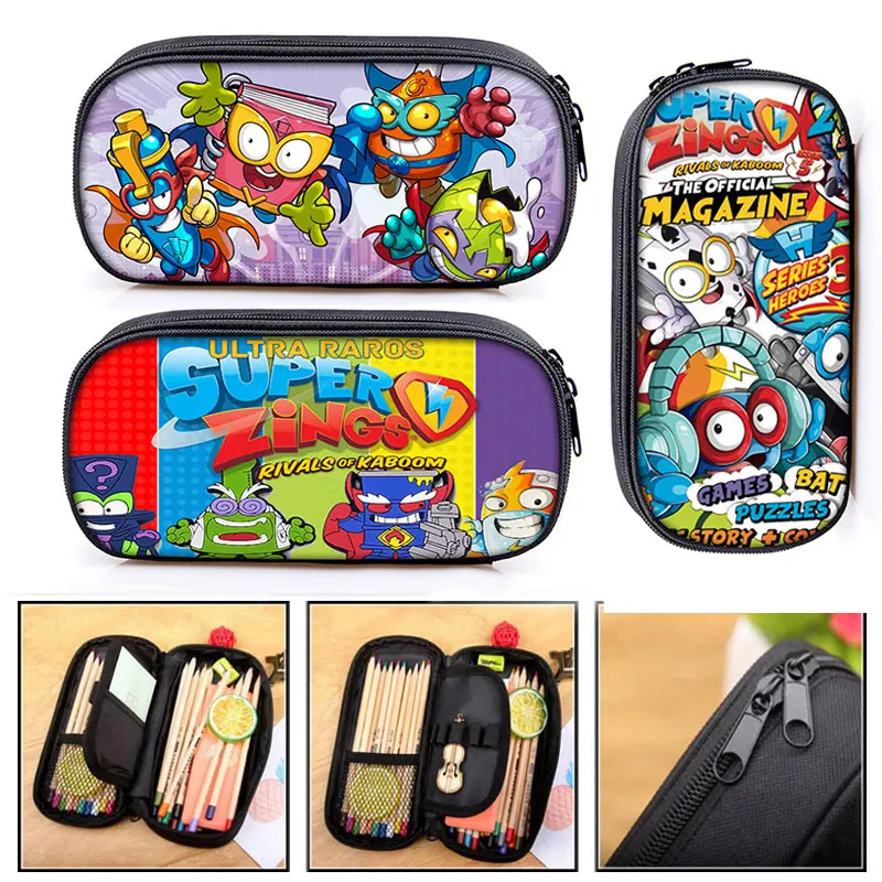 Cartone Animato Super Zings Astuccio Cosmetico Astuccio Per Bambini Borsa Stazionaria Materiale Scolastico Regalo