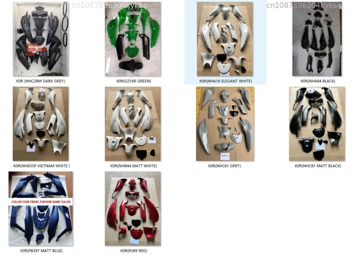 Hot Sale 2020-2023 SH 125 150 Motorcycle Fairing ABS Plastic Body Parts for Honda Sh K0R Wholesale Motorcycle Parts