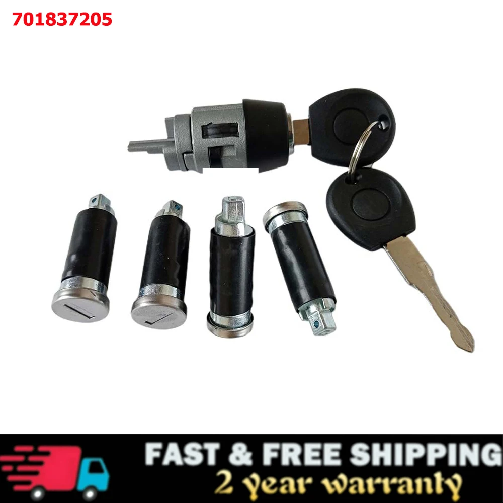 Kit De 4 Cerraduras De Barril + Neiman Para Volkswagen T4 Transporter Caravelle MK IV - Con 2 Llaves