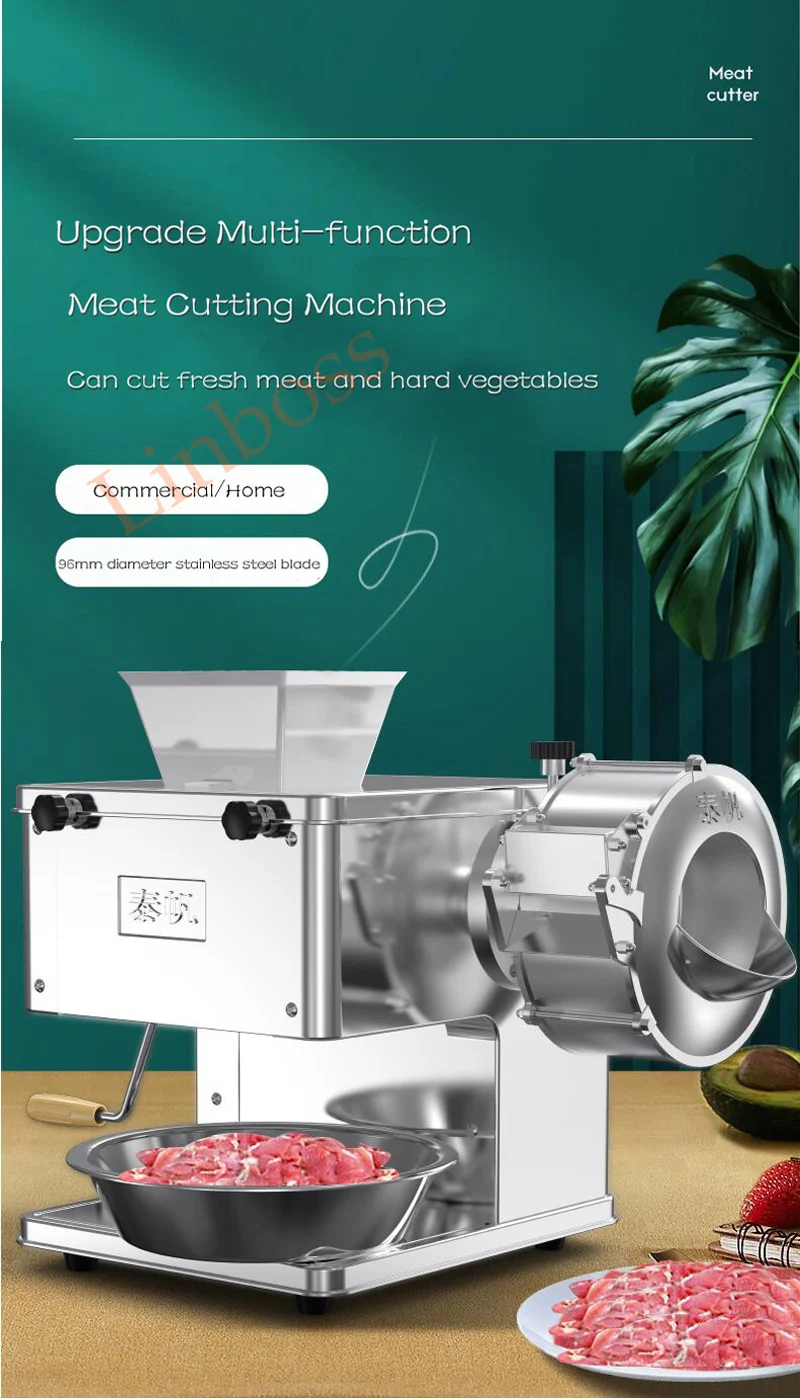 Description Picture 3 of item850W Commercial Electric Chicken Breast Pork Beef Slicer Shredder Desktop Meat Cutting Machine 110V/220V