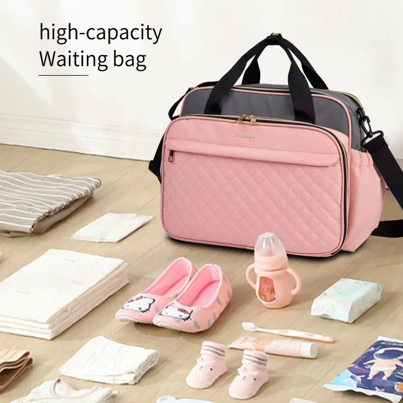 SUNVENO Kattenluier tas grote capaciteit mama reistas moederschap universele baby kinderwagen tassen organizer (zwart